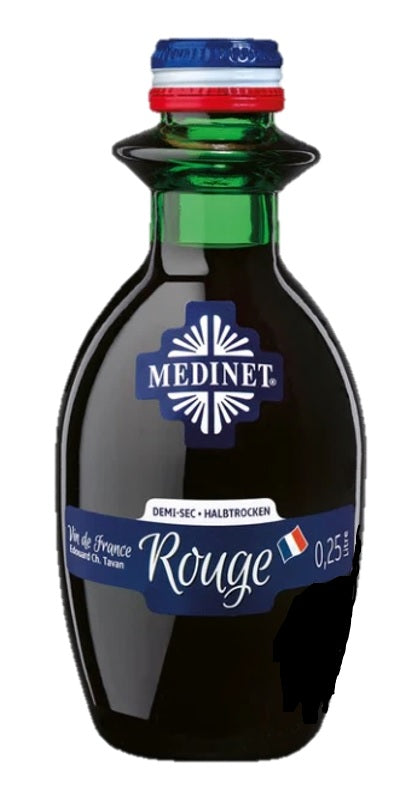SHOP24 Medinet Rouge 250ml(6 bottles), high-quality grapes from France one of the popular wines in Singapore. Alc 12%