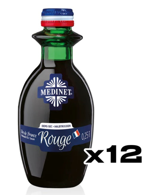 SHOP24 Medinet Rouge 250ml(12 bottles), high-quality grapes from France one of the popular wines in Singapore. Alc 12%