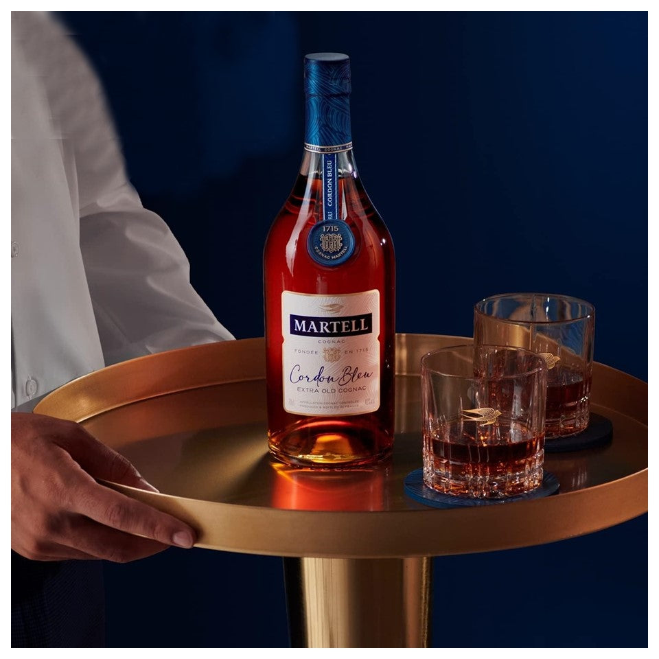 SHOP24 Martell Cordon Bleu Cognac 1L - Exceptionally Rounded, Mellow Sensation with Gift Box 100% Authentic