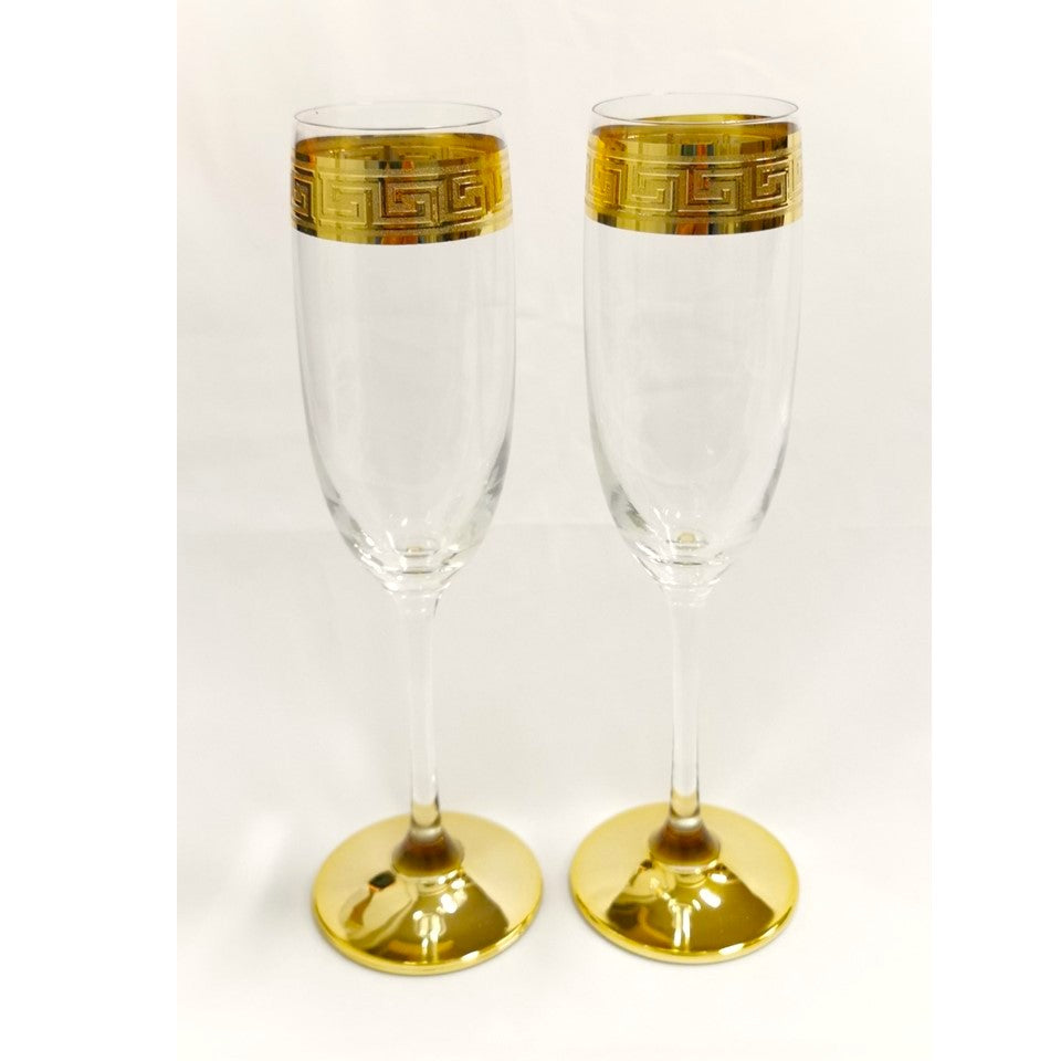 Shop24 STONE ISLAND(石岛) Venice Series lead-free crystal champagne glass (威尼斯系列香槟杯) 2 pieces x 412ml