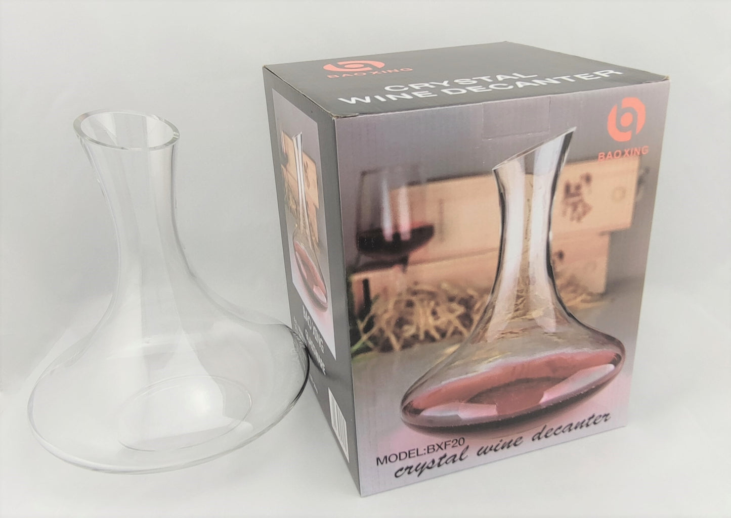 SHOP24 Crystal glass wine decanter red wine pourer container lead-free crystal glass material personality wake-up wine jug best wine decanter for gathering and all celebration occasion 1600ml