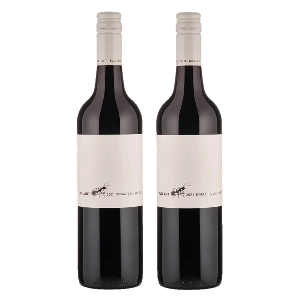 SHOP24 Bull Ant Merlot Lake Breeze Bullant Shiraz from Australia(2 bottles) famous old vines wine district smooth and offers a lovely soft finish with polished tannins Abv 14.5%