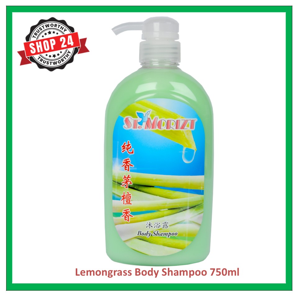 ST.MORIZT Lemongrass plant extract body shampoo Body Shampoo 750ml, remove bad luck and increase your fortune, refreshing & lasting aroma body shampoo for you and your family with amazing effect, shop24.sg