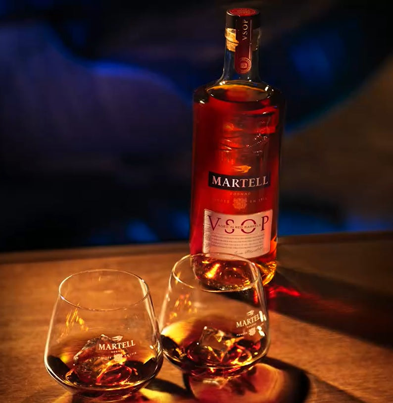 SHOP24 MARTELL VSOP red barrel 700ml (6 bottles) with gift box Cognac France Luscious fruit notes with hints of wood & soft spices 100% Authentic