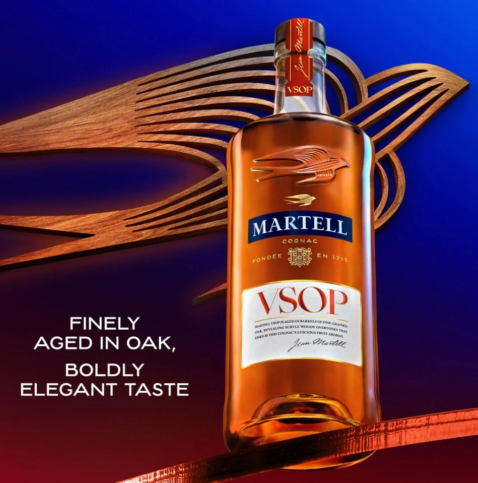 SHOP24 MARTELL VSOP red barrel 700ml (6 bottles) with gift box Cognac France Luscious fruit notes with hints of wood & soft spices 100% Authentic