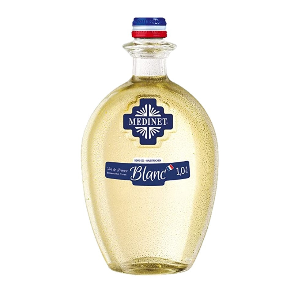 SHOP24 MEDINET BLANC 1000ml White Wine High quality grapes from France, 11% alcohol