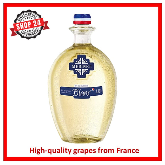 SHOP24 MEDINET BLANC 1000ml White Wine High quality grapes from France, 11% alcohol