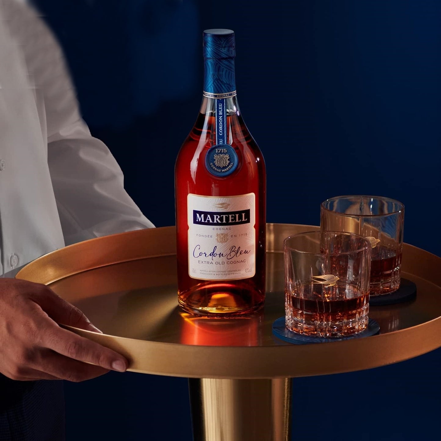 SHOP24 Martell Cordon Bleu Cognac 70cl 6 Bottles - Exceptionally Rounded, Mellow Sensation with Gift Box 100% Authentic