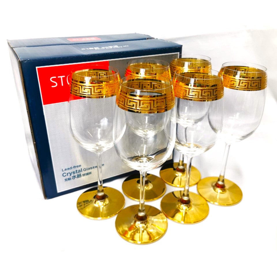 Shop24 STONE ISLAND(石岛) Venice Series lead-free crystal wine glass (威尼斯系列红酒杯) 6 pieces x 412ml