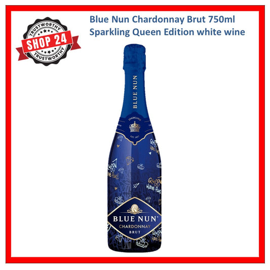 Shop24 Blue Nun Chardonnay Brut is a Sparkling Queen Edition white wine your best choice for all occasions celebration and gathering 11% vol