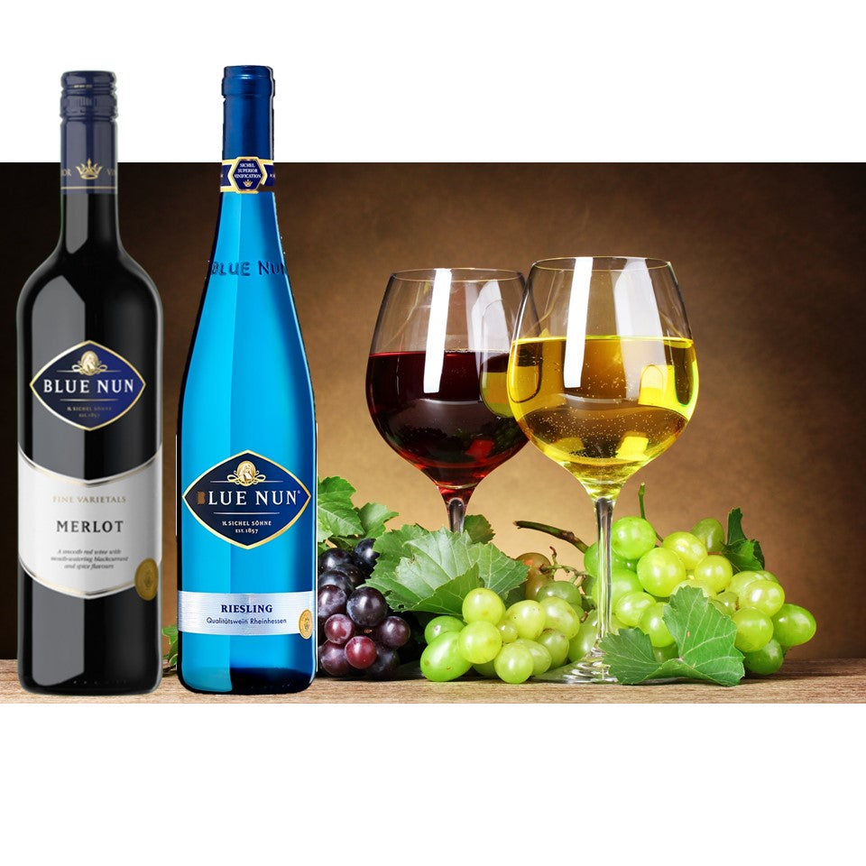 SHOP24 BLUE NUN MERLOT(2 bottles) quality red wine from Germany 750ml 13% Alc for gathering and all occasion celebration