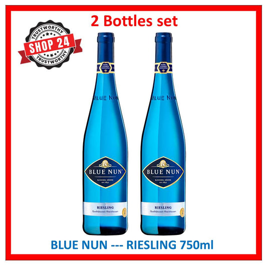 SHOP24 BLUE NUN Riesling White wine(2 bottles) one of the world’s oldest German wine brands 10.5% Alc
