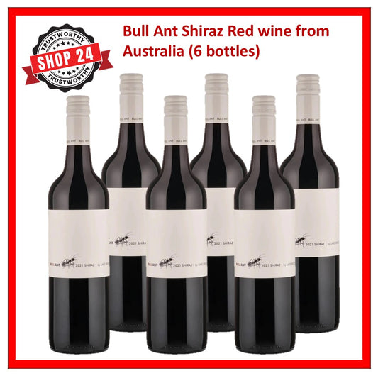SHOP24 Bull Ant Merlot Lake Breeze Bullant Shiraz from Australia(6 bottles) famous old vines wine district smooth and offers a lovely soft finish with polished tannins Abv 14.5%