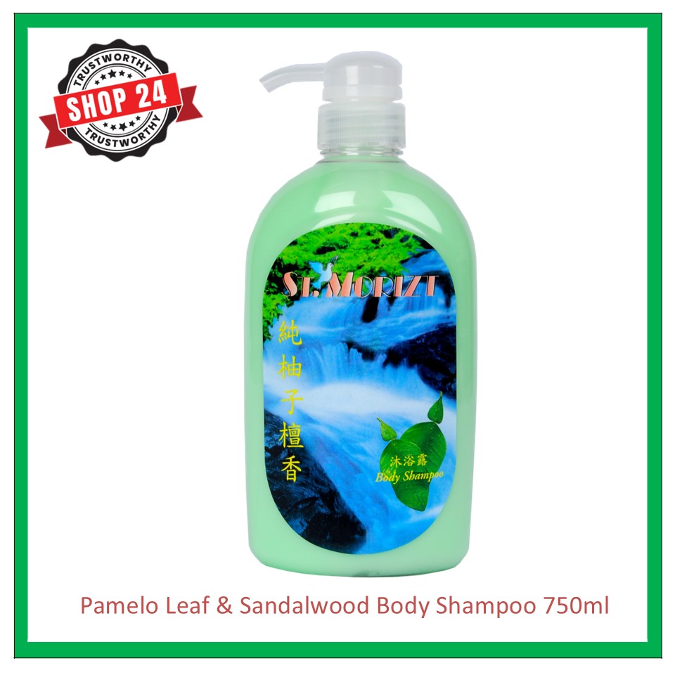 ST.MORIZT Pamelo Leaf & Sandalwood Body Shampoo 750ml, remove bad luck and increase your fortune, refreshing & lasting aroma body shampoo for you and your family shop24.sg