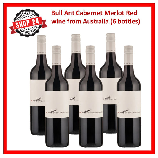 SHOP24 Bull Ant Merlot Lake Breeze Bullant Cabernet Merlot(6 bottles) from Australia famous old vines wine district smooth and offers a lovely soft finish with polished tannins Abv 14%