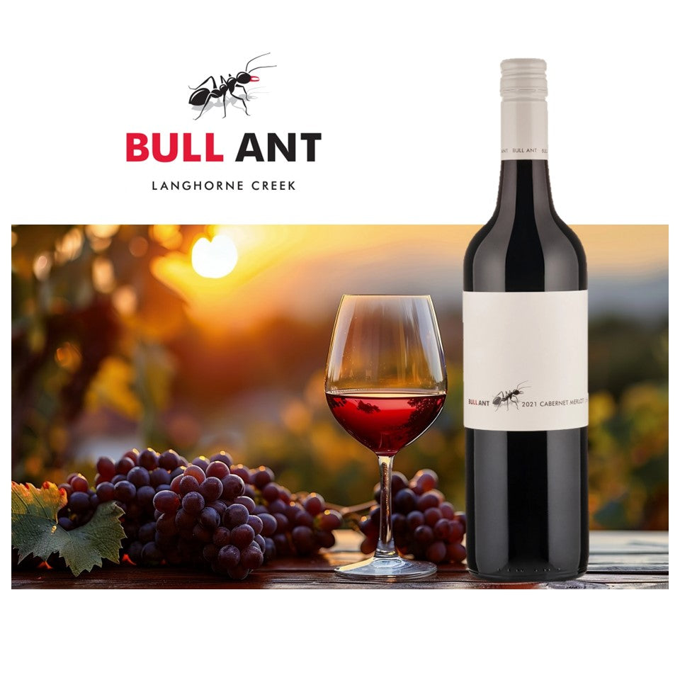 SHOP24 Bull Ant Merlot Lake Breeze Bullant Cabernet Merlot(2 bottles) from Australia famous old vines wine district smooth and offers a lovely soft finish with polished tannins Abv 14%